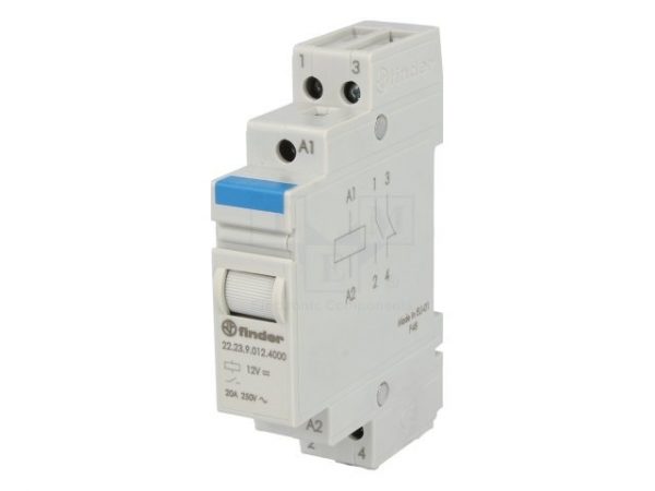 Ρελέ ράγας 12VDC 20A 1NO+1NC 22.23-12V FINDER