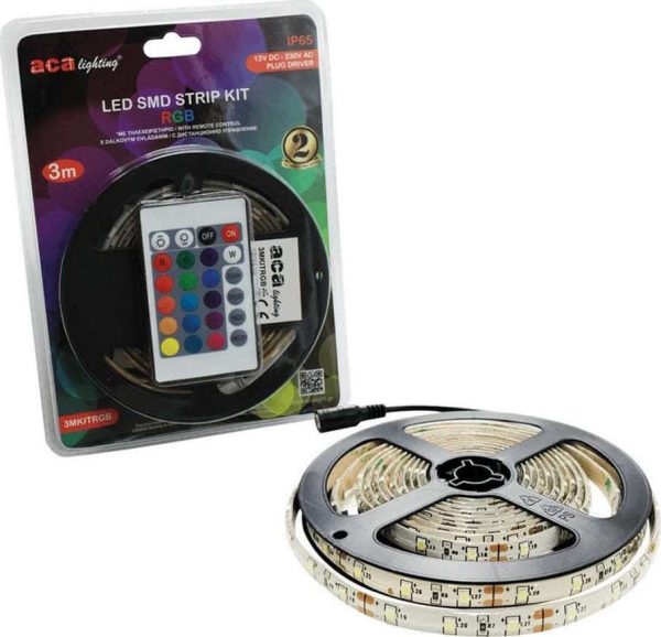 Σέτ ταινία LED RGB 6W/m IP65 3μέτρα 3MKITRGB ACA