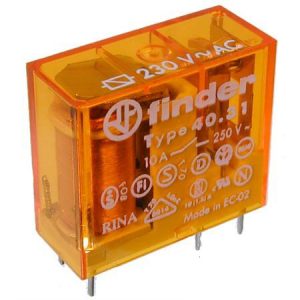 Ρελέ mini Finder pin 5mm 4031 230 230V 10A 1 επαφή