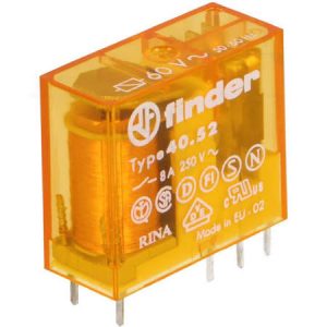 Ρελέ mini Finder pin 5mm 4052 60V AC 8A 2 επαφών