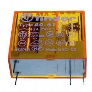 Ρελέ Mini Finder pin 5mm 4061 12V AC 16A 1 επαφή