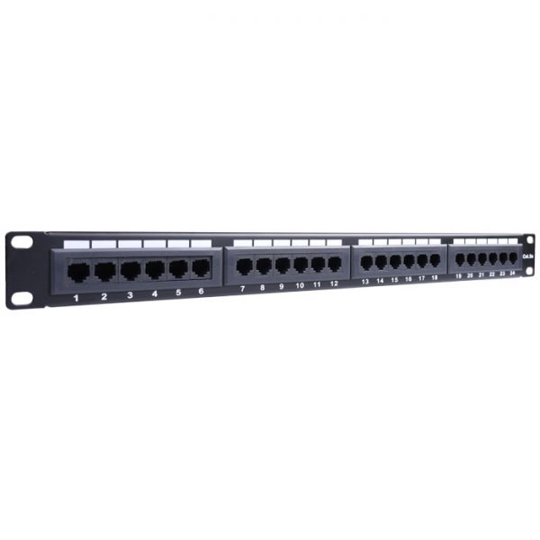 Patch panel 1U 19 24 θυρών UTP Cat 5e 93865 Goobay"