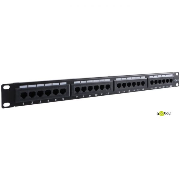 Patch PANEL 19 24 θυρών UTP Cat 6 93866 Goobay"