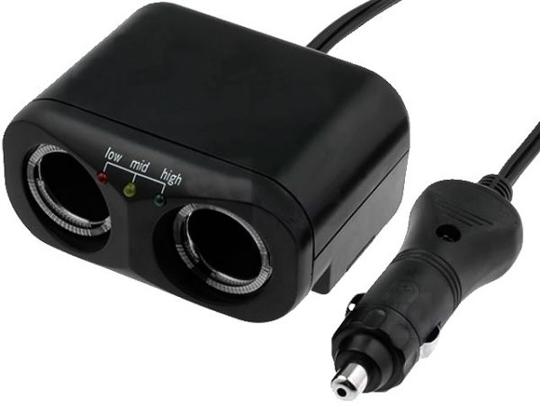 Αντάπτορας αναπτήρα αυτοκινήτου 2 εξόδων 12V 10A 1m A13-75A24B1-