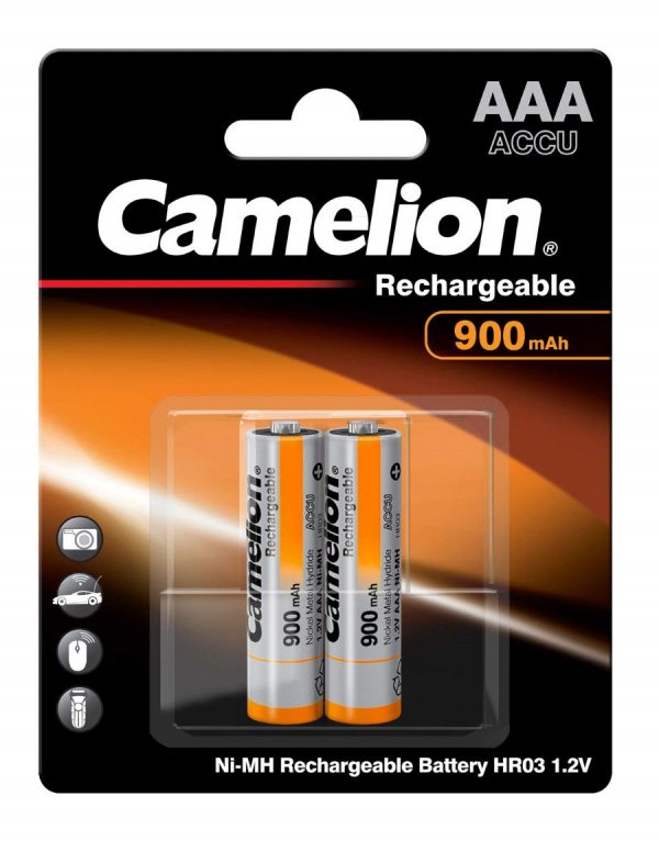Μπαταρία επαναφορτιζόμενη AAA 900mAh Camelion NiMH AAA900BP2
