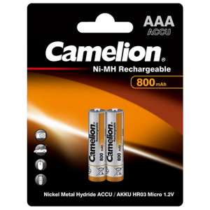 Μπαταρία επαναφορτιζόμενη AAA 800mAh Camelion NiMH AAA800BP2