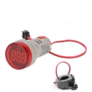 Λυχνία LED Φ22 με Αμπερόμετρο 0-100Α κόκκινο AD16-22DS-R TAIFA