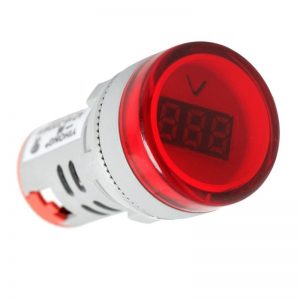 Λυχνία LED Φ22 με Βολτόμετρο 20-500VAC κόκκινη AD16-22DS-R TAIFA