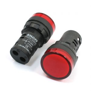AD22-22DS 12V AC/DC Led Λυχνία Φ22 κόκκινη TAIFA