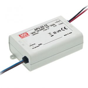 Τροφοδοτικό 12V DC 2.1A για ταινία LED APV25-12 MEAN WELL