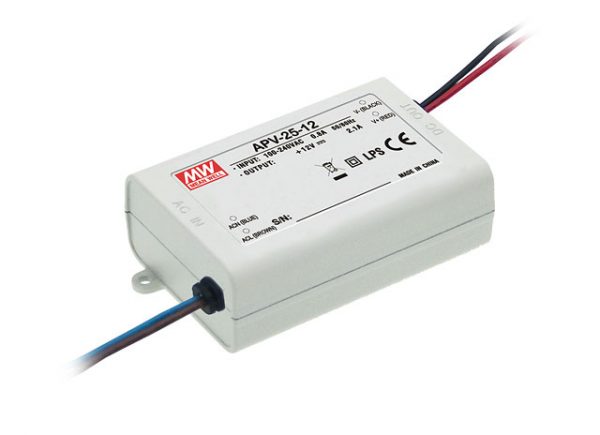 Τροφοδοτικό 12V DC 2.1A για ταινία LED APV25-12 MEAN WELL