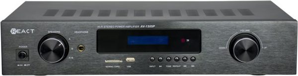 Ενισχυτής ήχου ραδιοενισχυτής 2x50W USB/SD/FM AV-1305P REACT