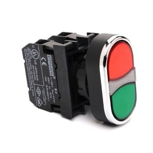 Μπουτόν διπλό Φ22 START/STOP NO+NC 4A B102K20KY EMAS