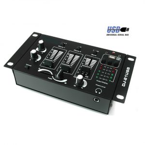 DJ-211USB Μίκτης ήχου 3 καναλιών και Θύρα USB CAOWUE