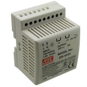 Τροφοδοτικό ράγας 24V DC 2A DR45 45W DR45-24 MEAN WELL