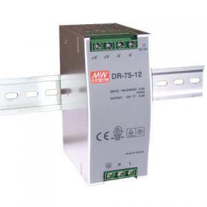 Τροφοδοτικό ράγας 12V DC 6,3A 75W DR75-12 MEAN WELL