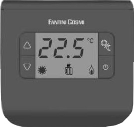 Θερμοστάτης χώρου Fantini Cosmi CH112 ανθρακί
