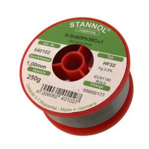 Κόλληση 60/39 1mm HF32 250gr STANNOL 640102