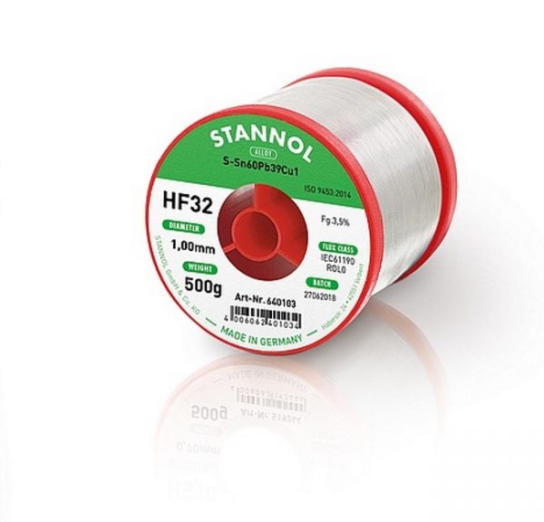 Κόλληση 60/39 1mm HF32 500gr STANNOL 640103