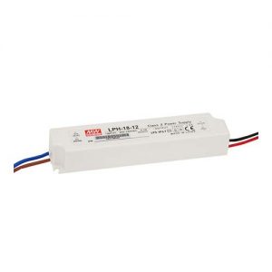 Τροφοδοτικό 12V 18W IP67 για ταινία LED LPH18-12 MEAN WELL