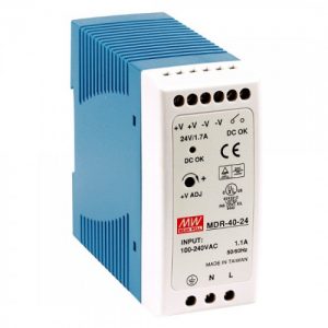 Τροφοδοτικό ράγας 24V DC 1.7A 40W MDR40-24 Mini MEAN WELL
