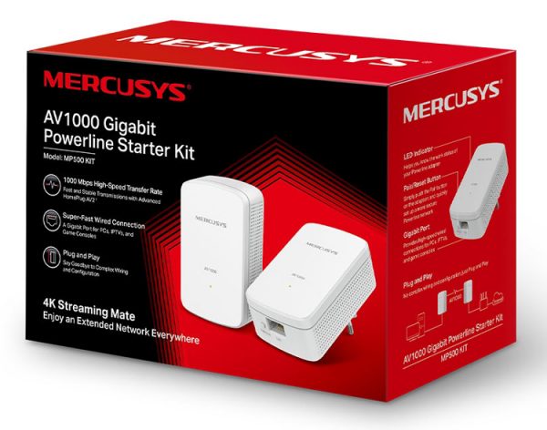 Power Line 1000Mbps MP500 KIT AV1000 Gigabit MERCUSYS - Image 2