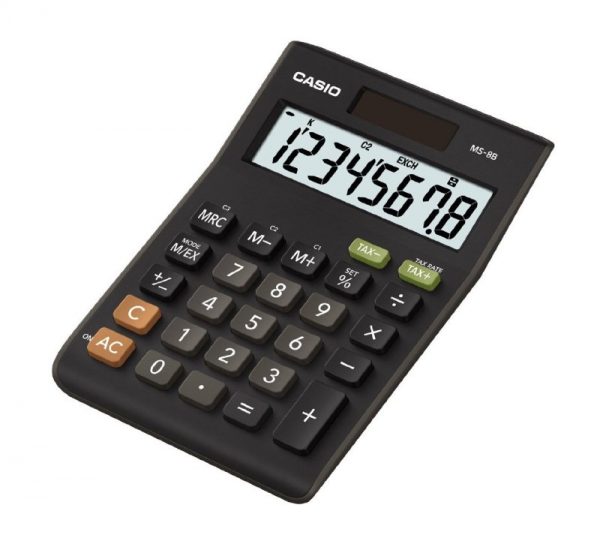 CASIO Αριθμομηχανή MS-8B 8 ψηφίων Blister