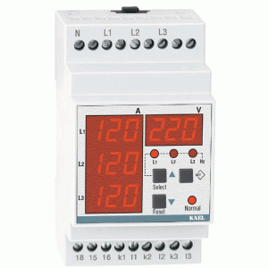 Πολυόργανο ράγας τριφασικό ψηφιακό amber-volt-Hz MULTIMET 03D KAEL