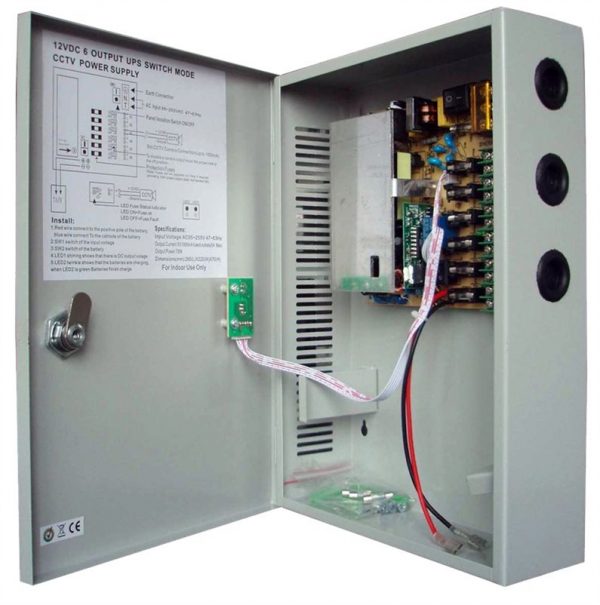 PSU-1366 Τροφοδοτικό με φορτιστή καμερών 12V DC 6A 6 εξόδων REALSAFE