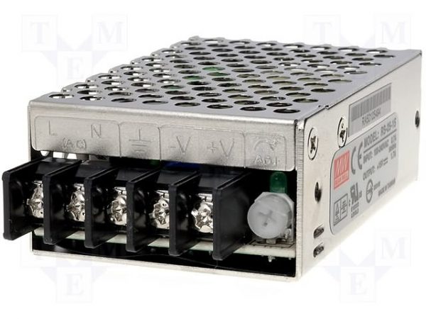 Τροφοδοτικό 15V DC 25W 1.7A RS25-15 MEAN WELL