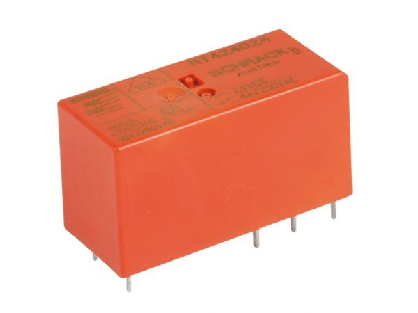Ρελέ SCHRACK RT424524 PCB 24V AC 8A 2 επαφών pin 5mm