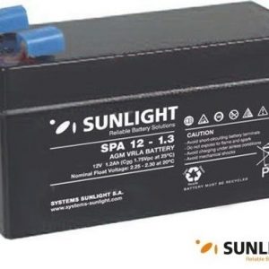 Μπαταρία 12V 1.3Ah μολύβδου επαναφορτιζόμενη SPA12-1.3 SUNLIGHT