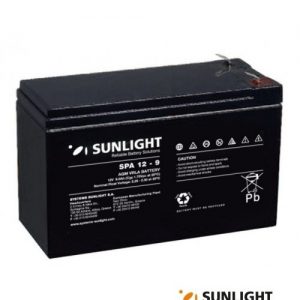 Μπαταρία 12V 9Ah μολύβδου επαναφορτιζόμενη SPA12-9 SUNLIGHT