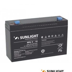 Μπαταρία 6V 12Ah μολύβδου επαναφορτιζόμενη SPA6-12 SUNLIGHT