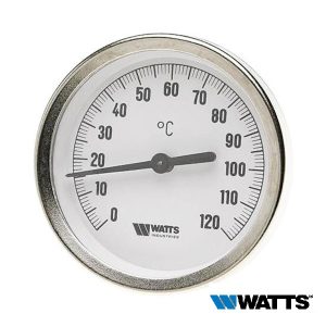Θερμόμετρο επαφής με ελατήριο Φ63 0-120C TCM63120 WATTS