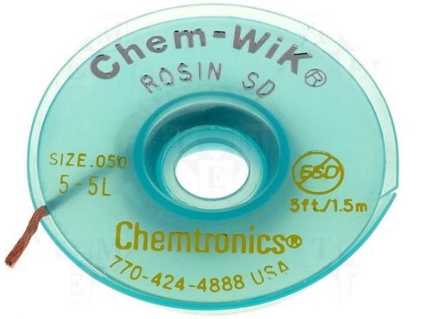 CHEM WICK 1.27mm ταινία χαλκού αποκόλλησης 1.5m WICK S2 Chemtronics
