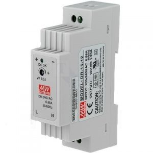 Τροφοδοτικό ράγας 12V DC 1.25A 15W DR15-12 MEAN WELL