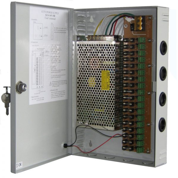 PSU-2281 Τροφοδοτικό σε κουτί switching 12V 10A 18 εξόδων REALSAFE